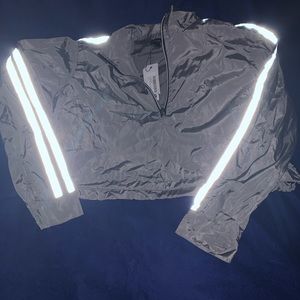 Grey Crop reflective top